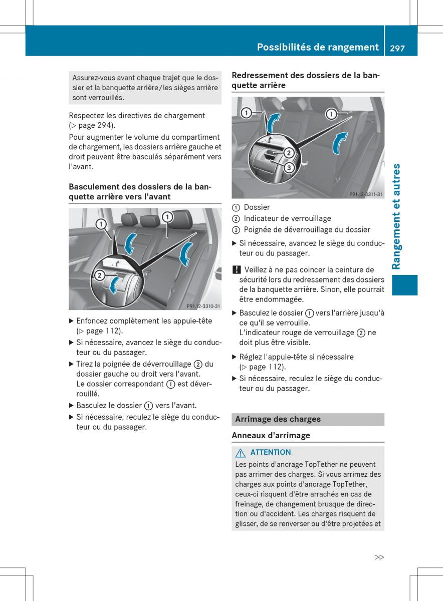 Mercedes Benz GLK Class X204 manuel du proprietaire / page 299