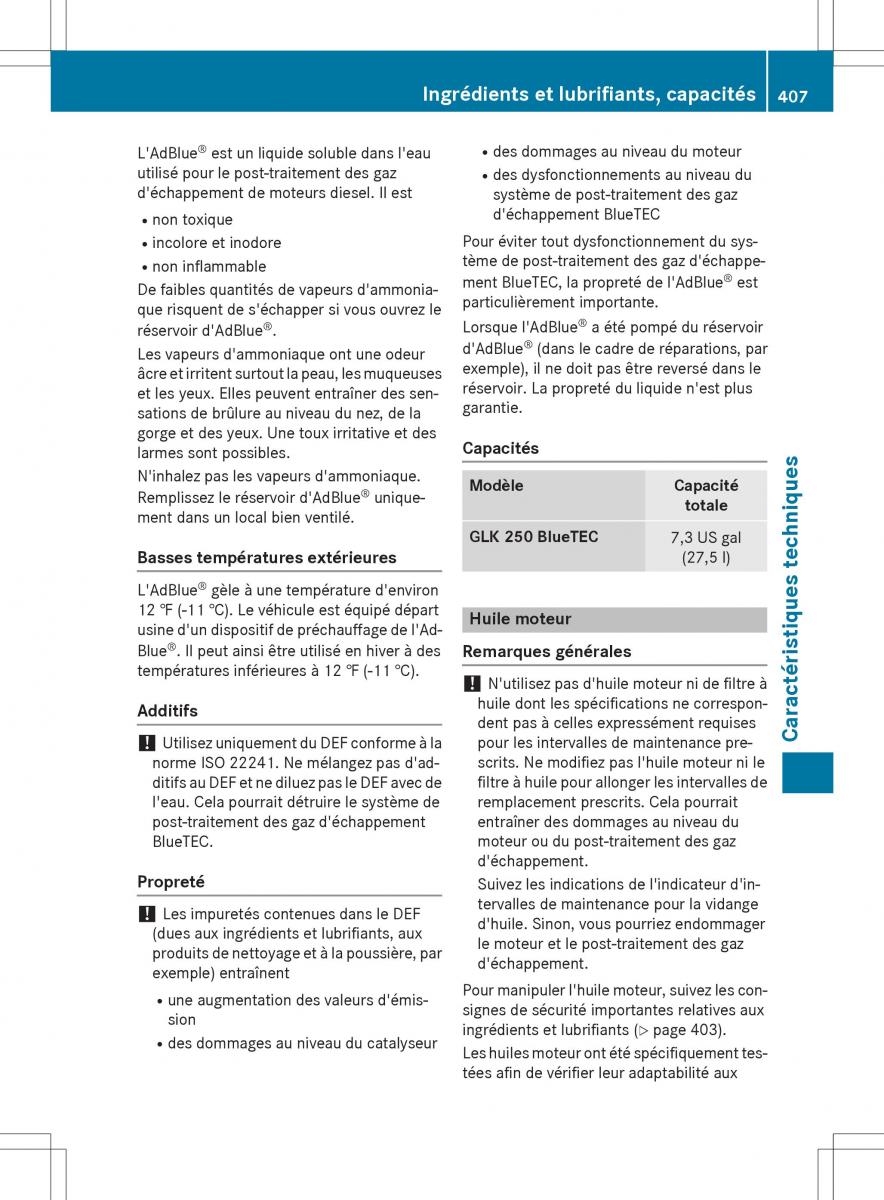 Mercedes Benz GLK Class X204 manuel du proprietaire / page 409