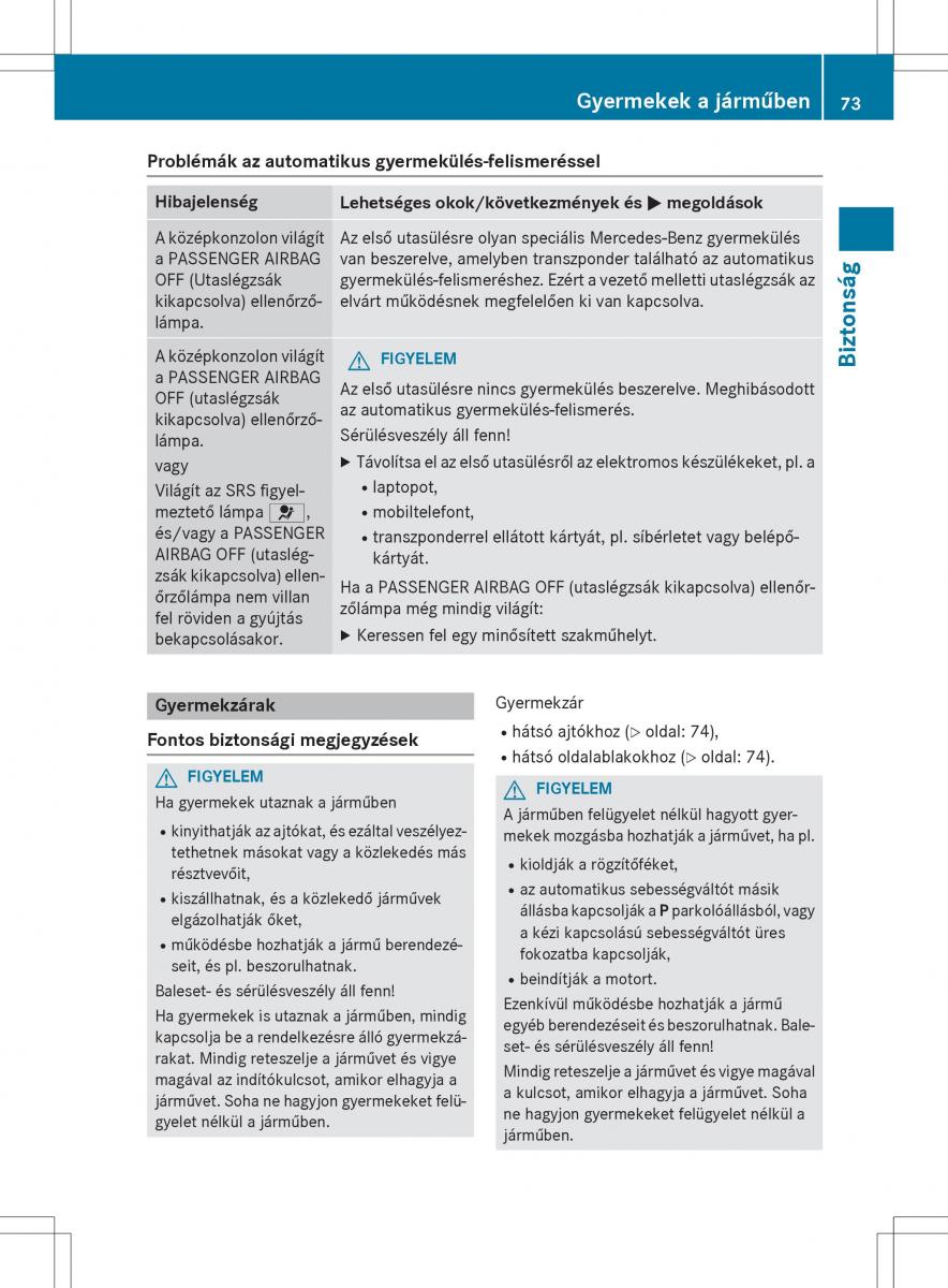 Mercedes Benz GLK Class X204 Kezelesi utmutato / page 75