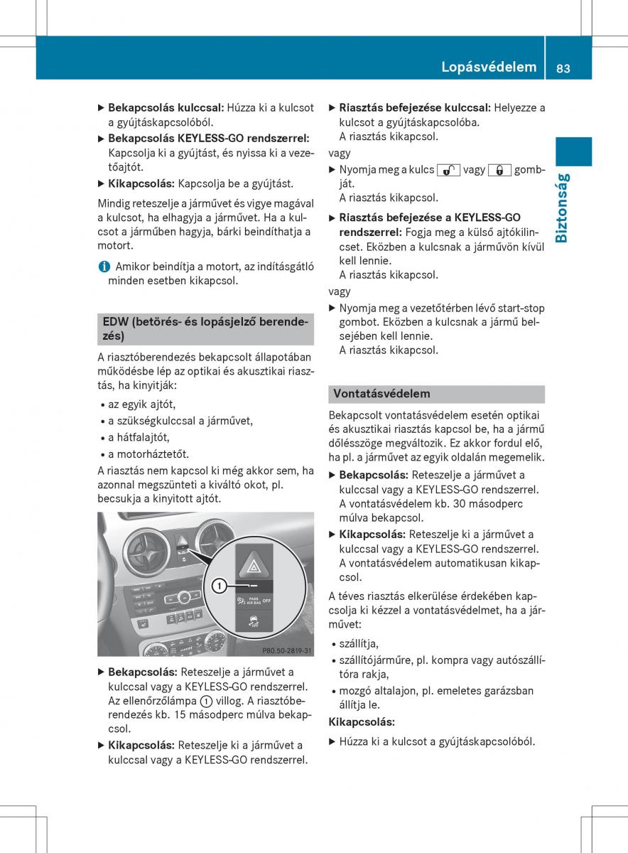 Mercedes Benz GLK Class X204 Kezelesi utmutato / page 85