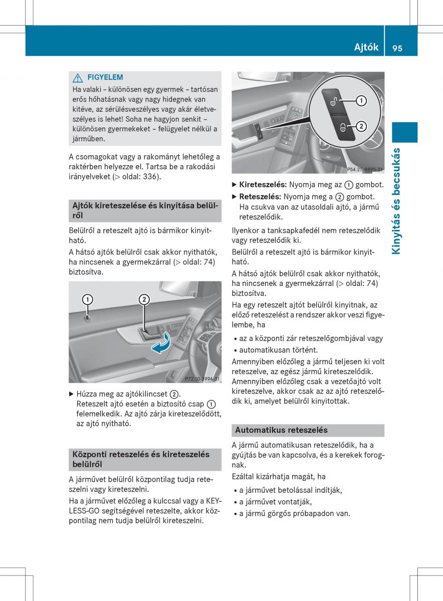 Mercedes Benz GLK Class X204 Kezelesi utmutato / page 97