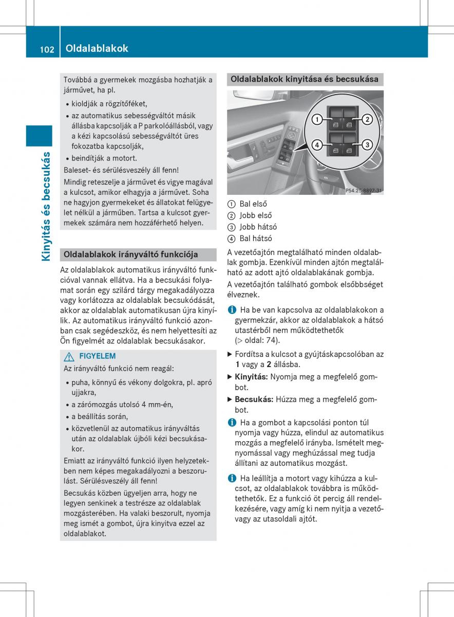 Mercedes Benz GLK Class X204 Kezelesi utmutato / page 104