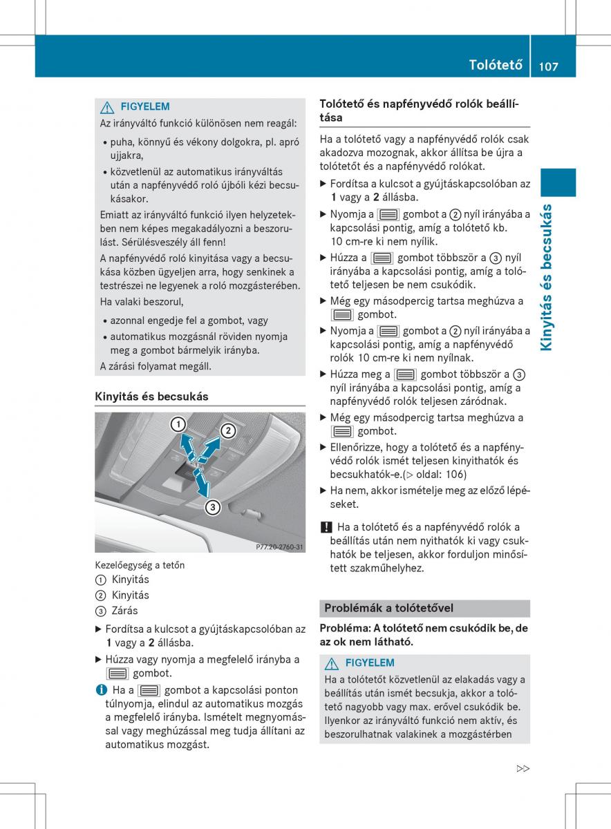 Mercedes Benz GLK Class X204 Kezelesi utmutato / page 109