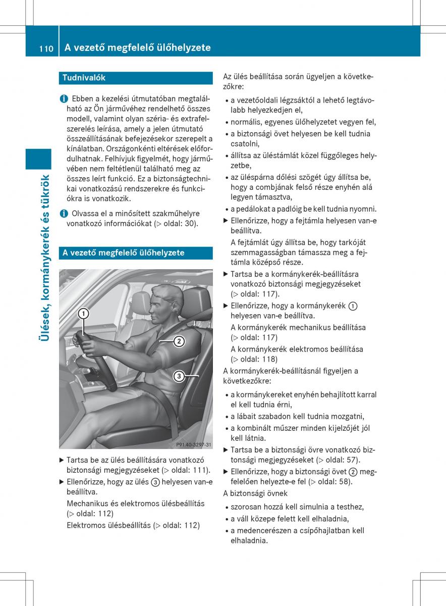 Mercedes Benz GLK Class X204 Kezelesi utmutato / page 112