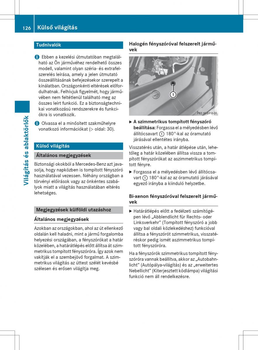 Mercedes Benz GLK Class X204 Kezelesi utmutato / page 128