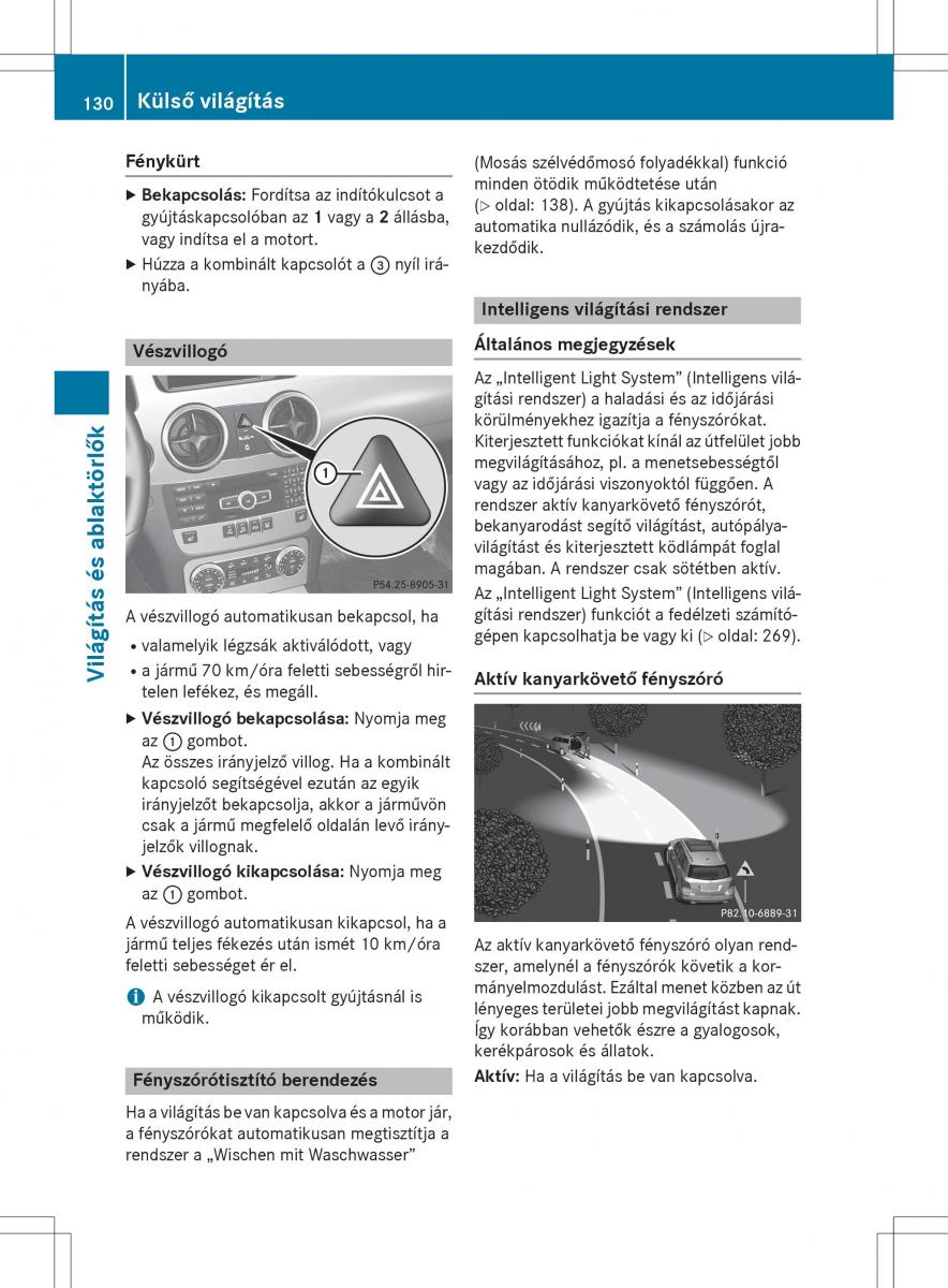 Mercedes Benz GLK Class X204 Kezelesi utmutato / page 132