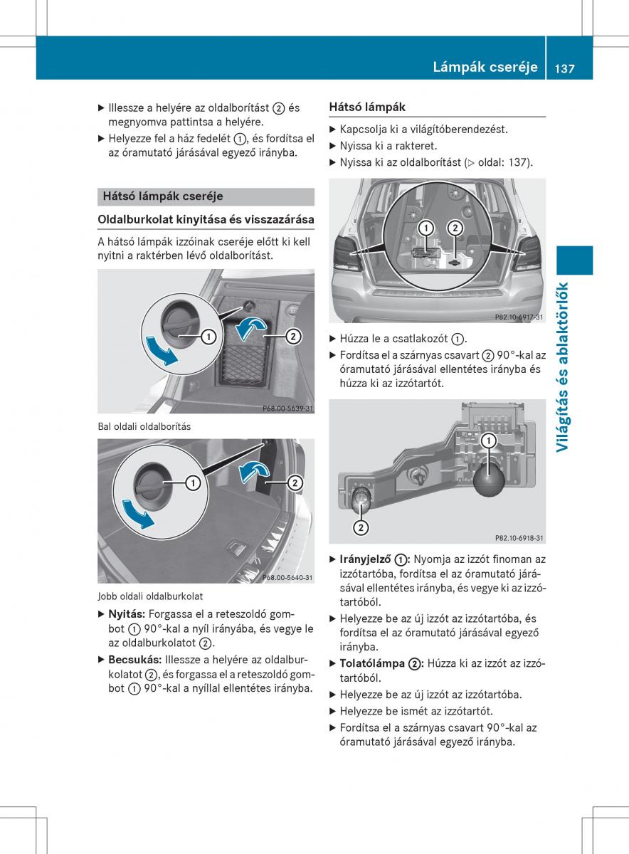 Mercedes Benz GLK Class X204 Kezelesi utmutato / page 139