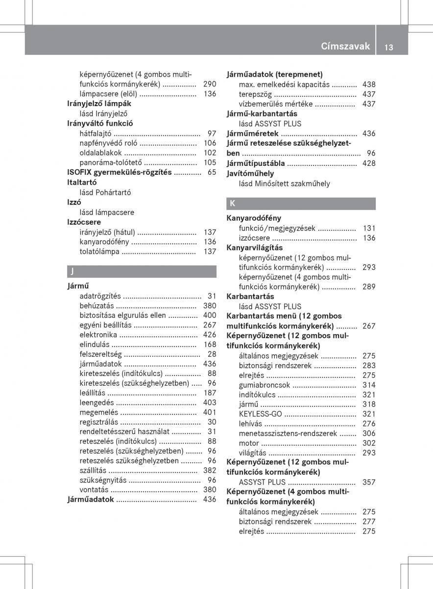 Mercedes Benz GLK Class X204 Kezelesi utmutato / page 15