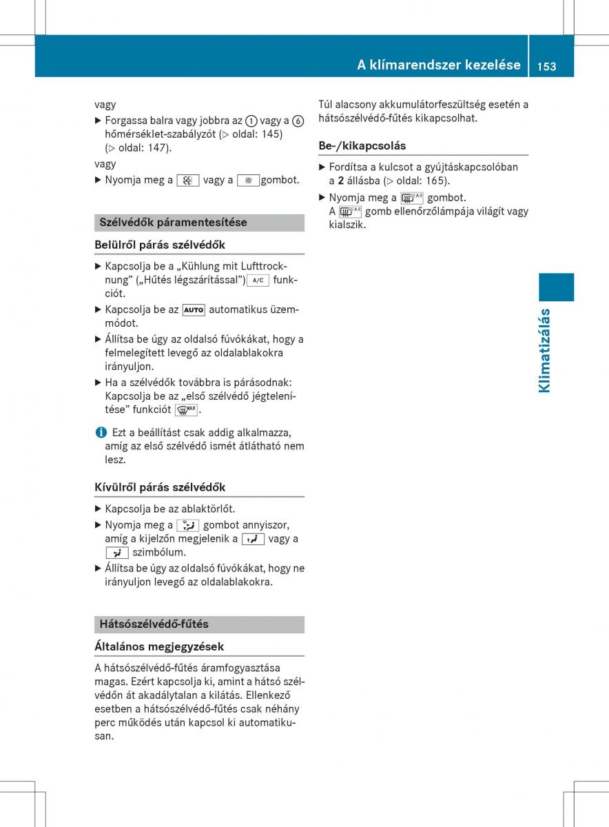 Mercedes Benz GLK Class X204 Kezelesi utmutato / page 155