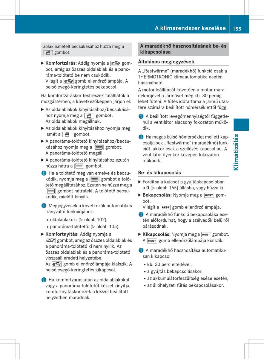 Mercedes Benz GLK Class X204 Kezelesi utmutato / page 157