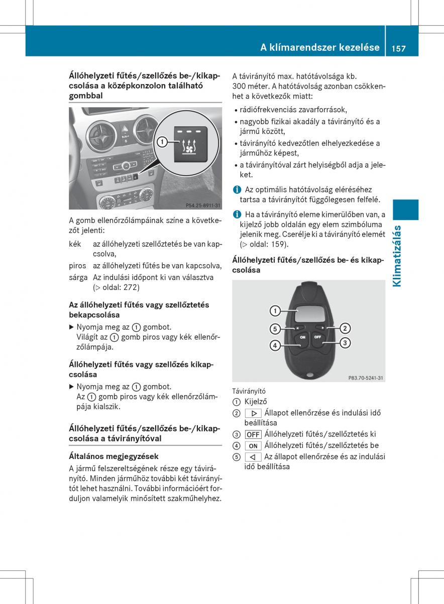 Mercedes Benz GLK Class X204 Kezelesi utmutato / page 159