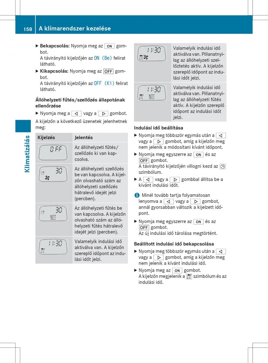 Mercedes Benz GLK Class X204 Kezelesi utmutato / page 160