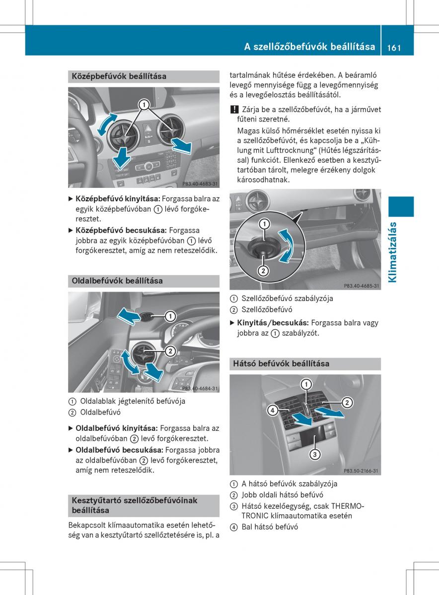 Mercedes Benz GLK Class X204 Kezelesi utmutato / page 163