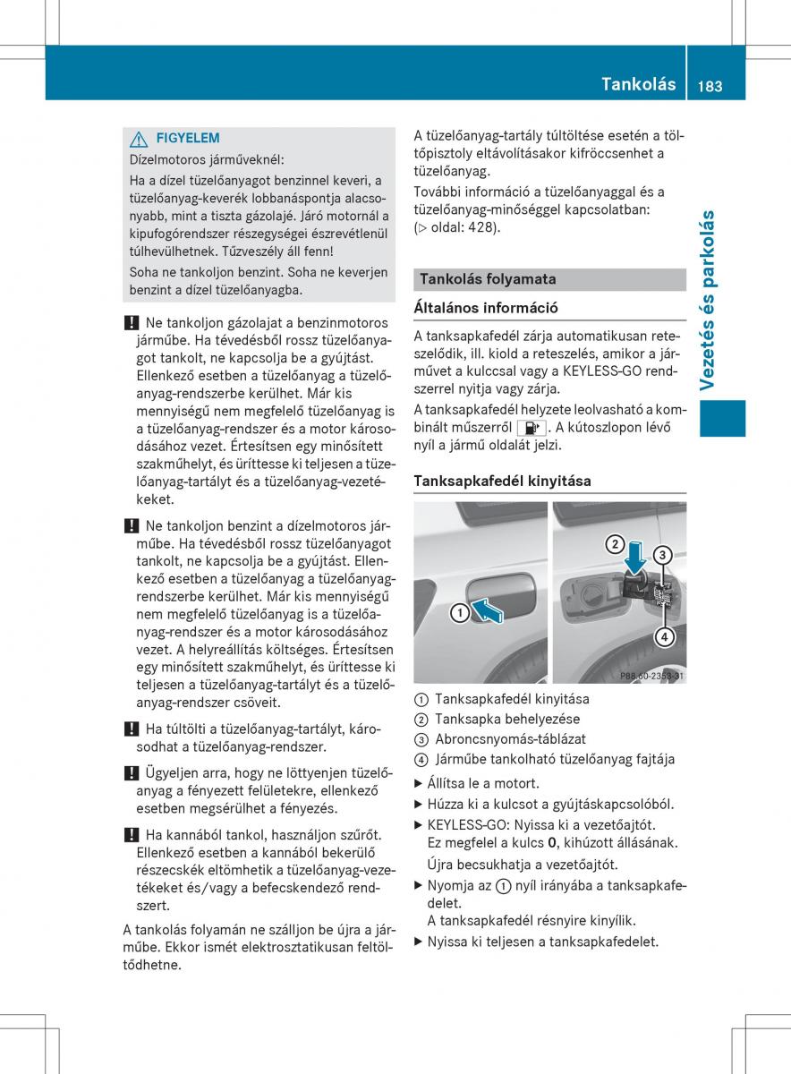 Mercedes Benz GLK Class X204 Kezelesi utmutato / page 185