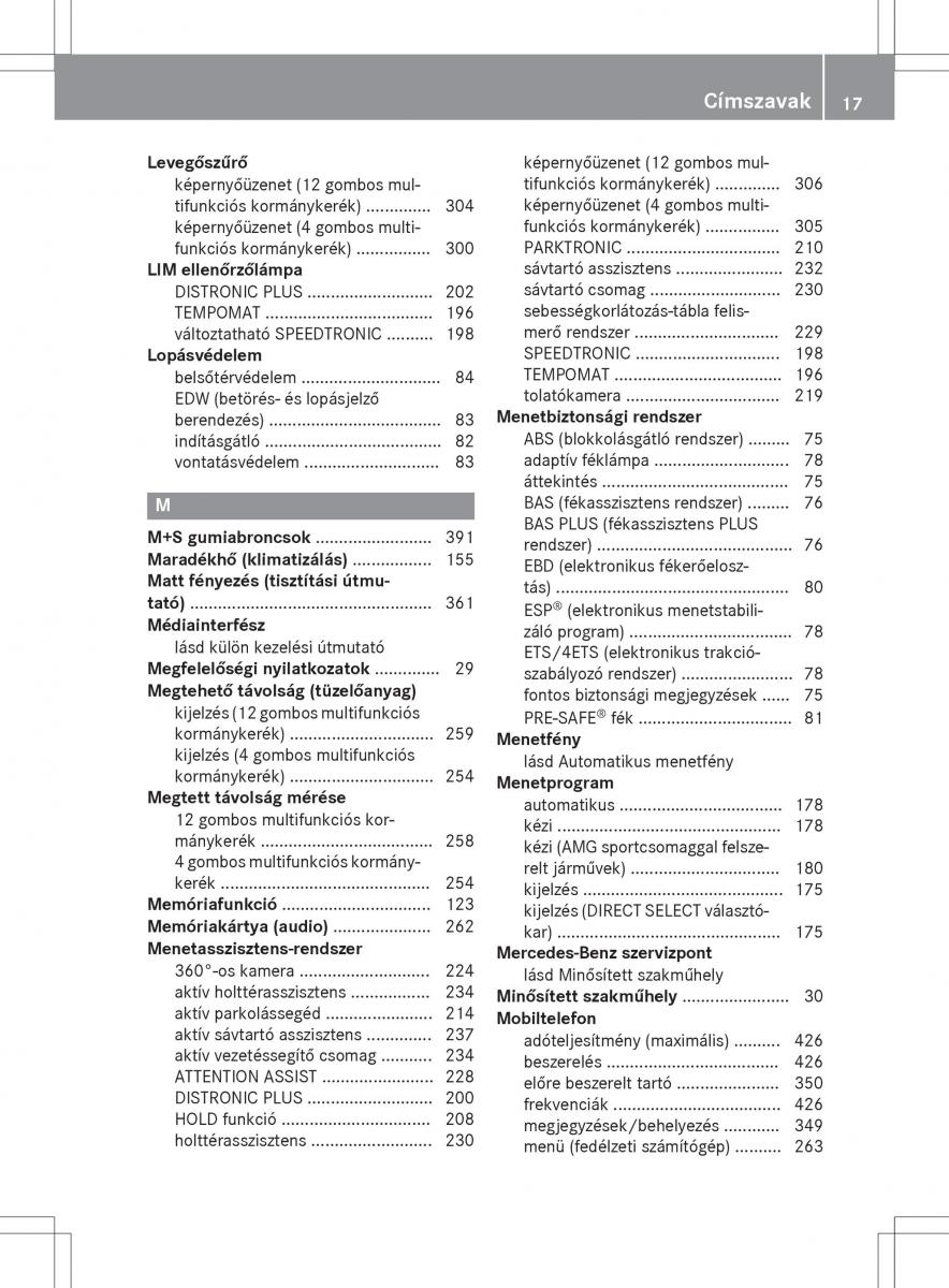 Mercedes Benz GLK Class X204 Kezelesi utmutato / page 19