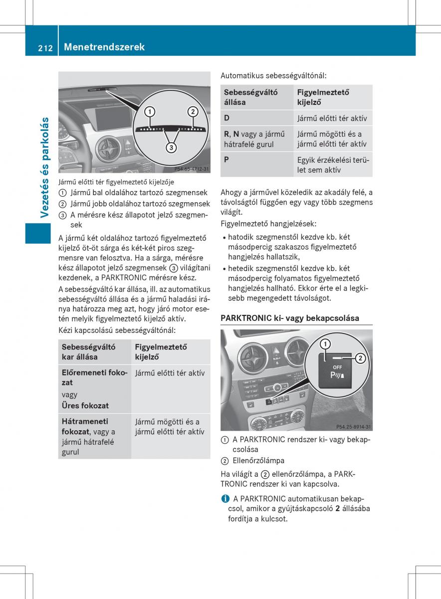 Mercedes Benz GLK Class X204 Kezelesi utmutato / page 214