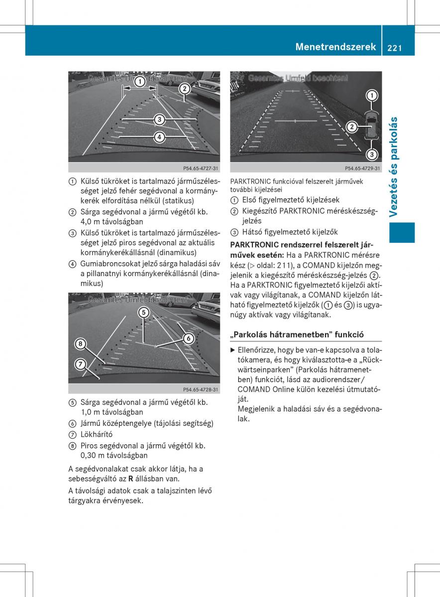 Mercedes Benz GLK Class X204 Kezelesi utmutato / page 223