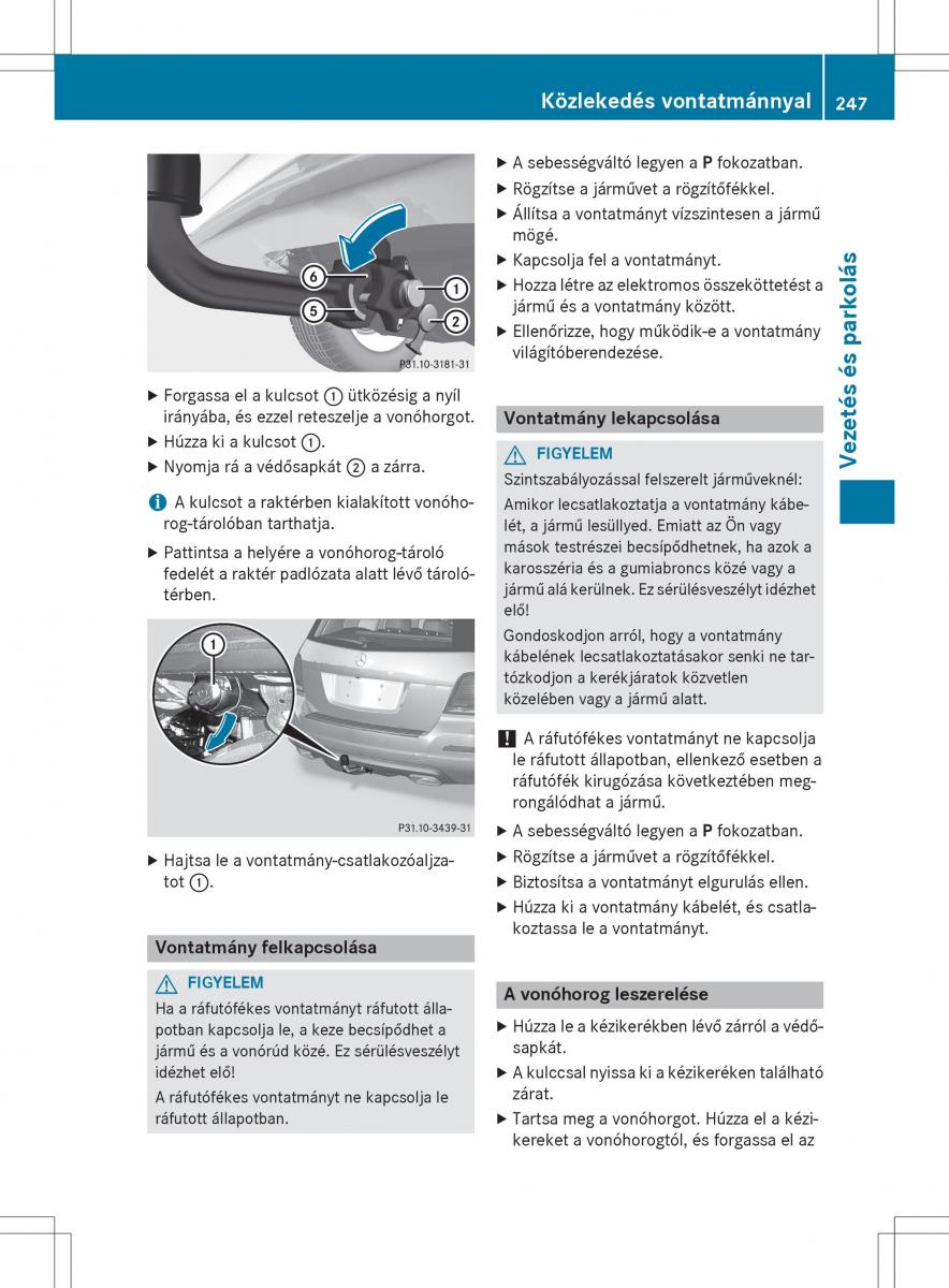 Mercedes Benz GLK Class X204 Kezelesi utmutato / page 249