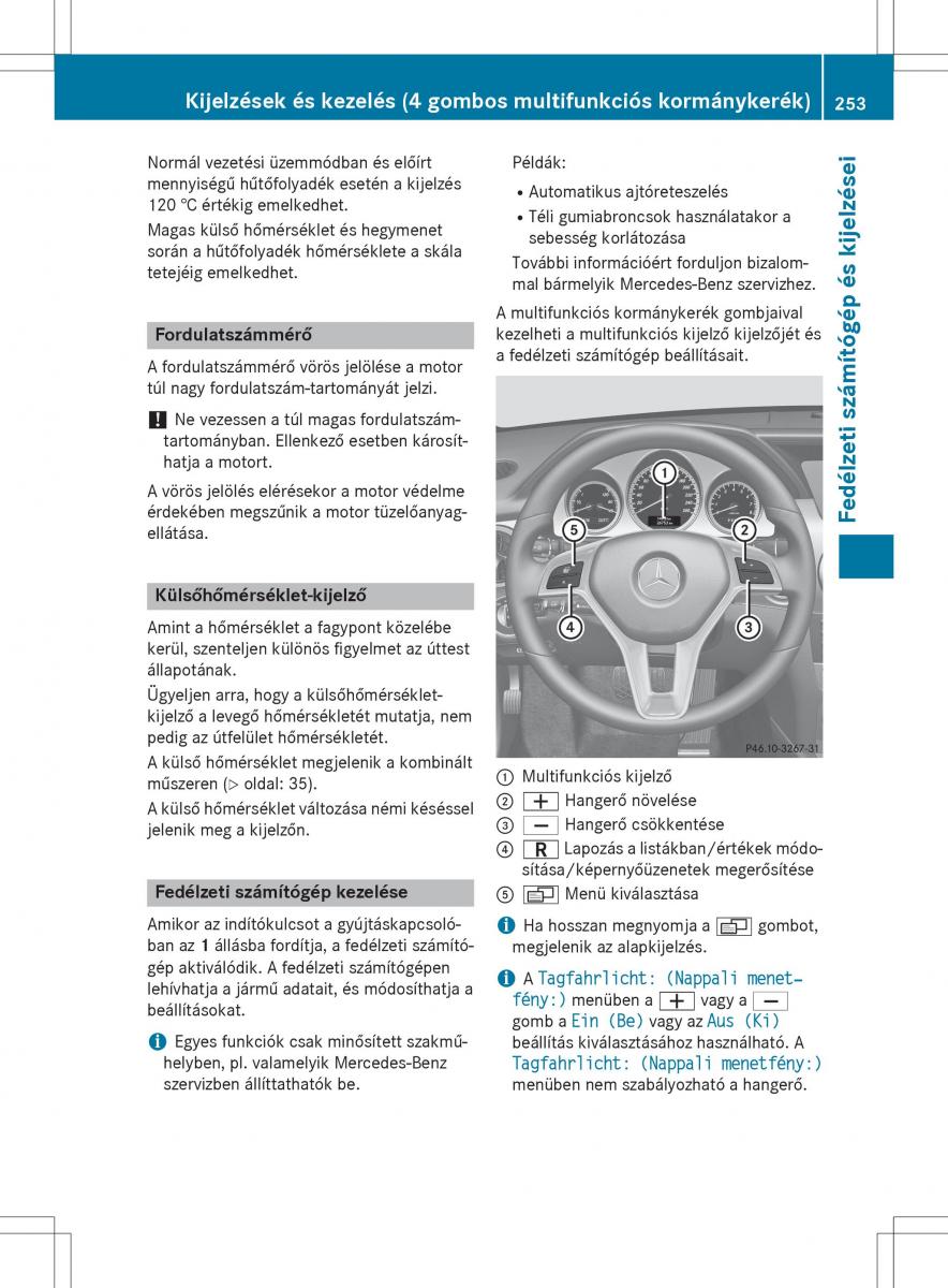 Mercedes Benz GLK Class X204 Kezelesi utmutato / page 255