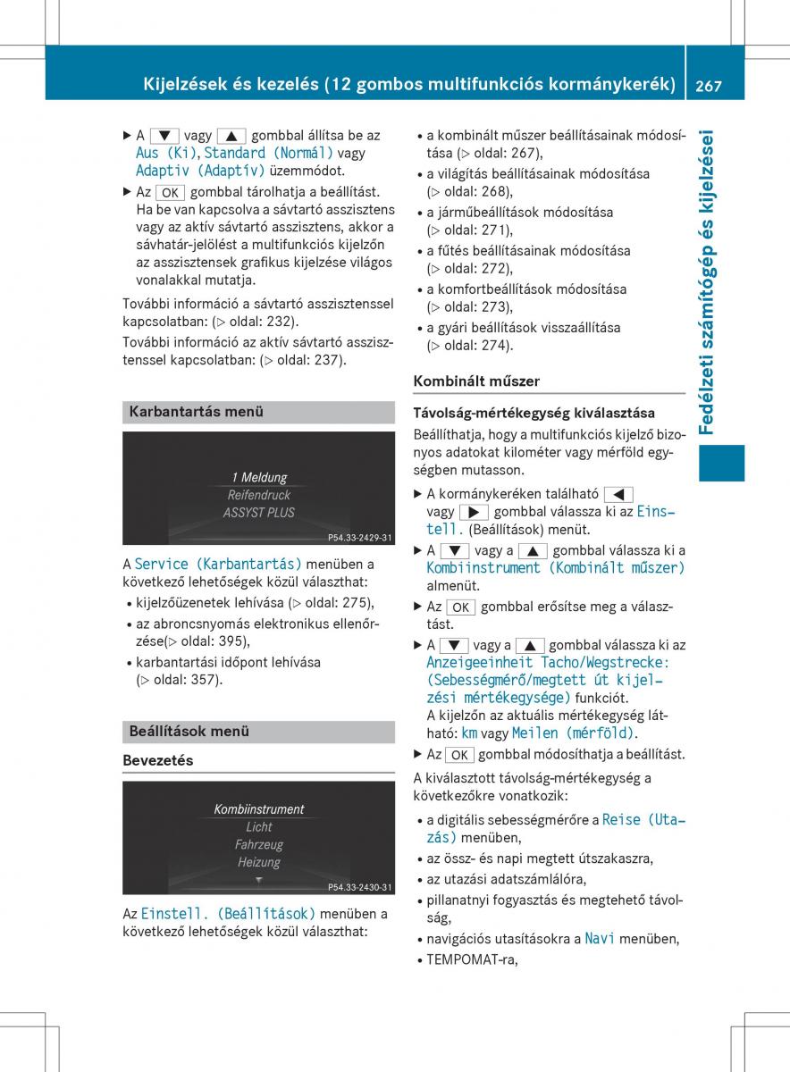 Mercedes Benz GLK Class X204 Kezelesi utmutato / page 269