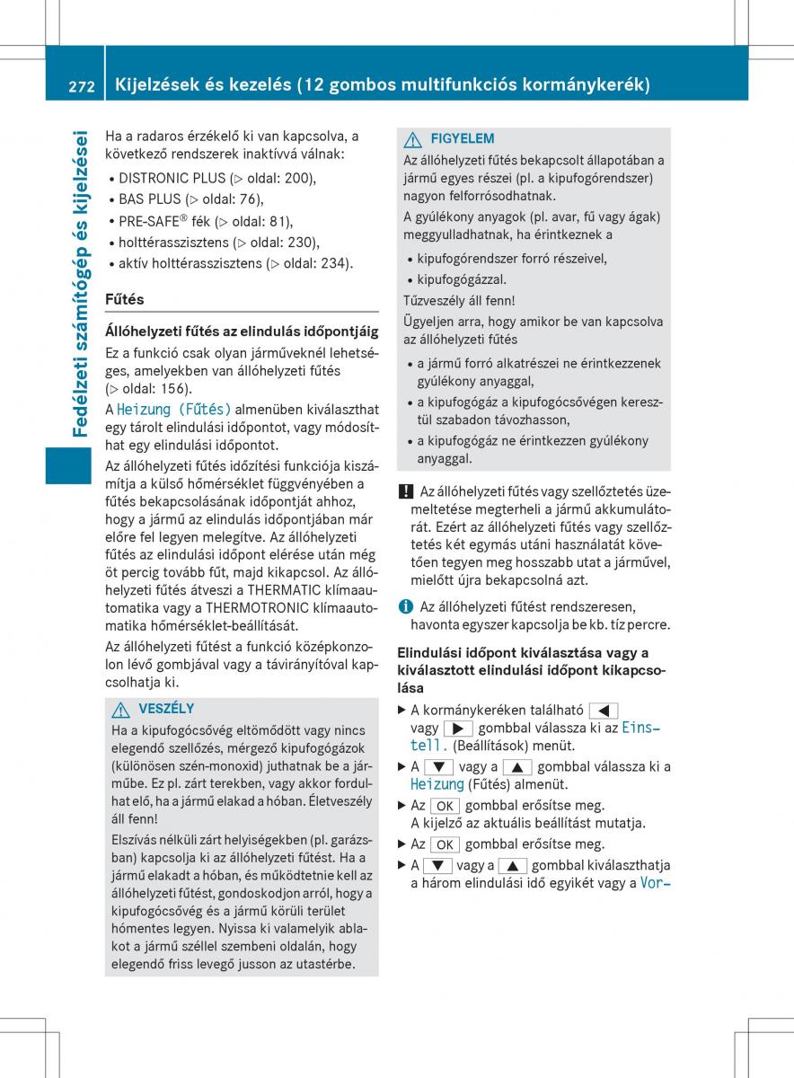 Mercedes Benz GLK Class X204 Kezelesi utmutato / page 274