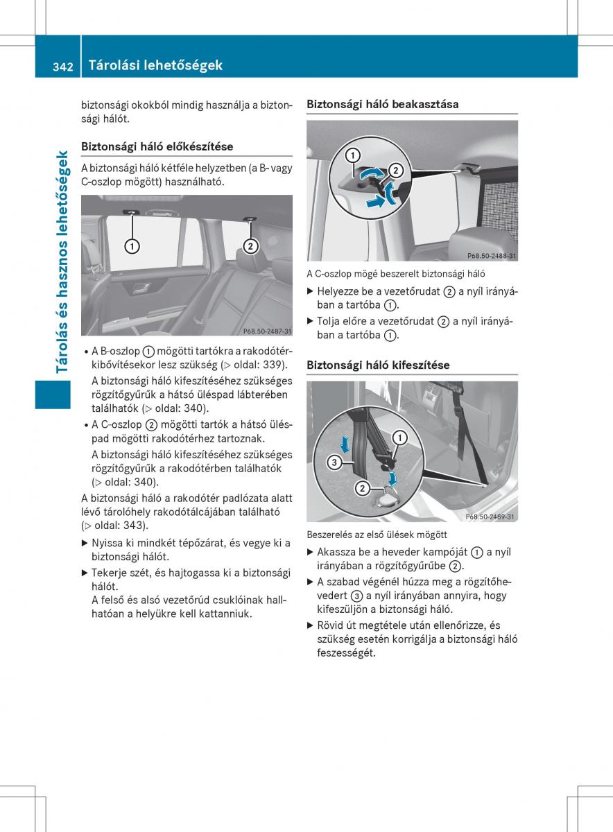 Mercedes Benz GLK Class X204 Kezelesi utmutato / page 344