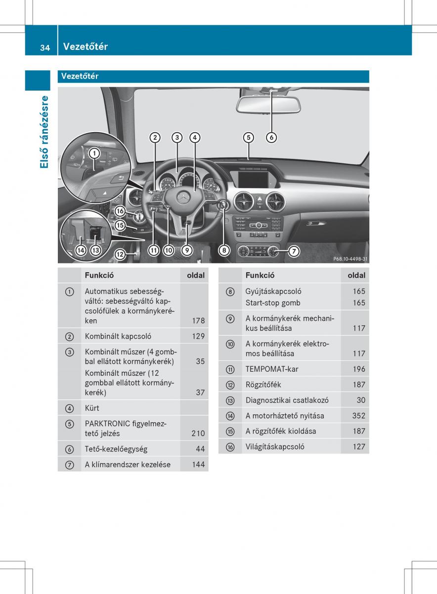 Mercedes Benz GLK Class X204 Kezelesi utmutato / page 36