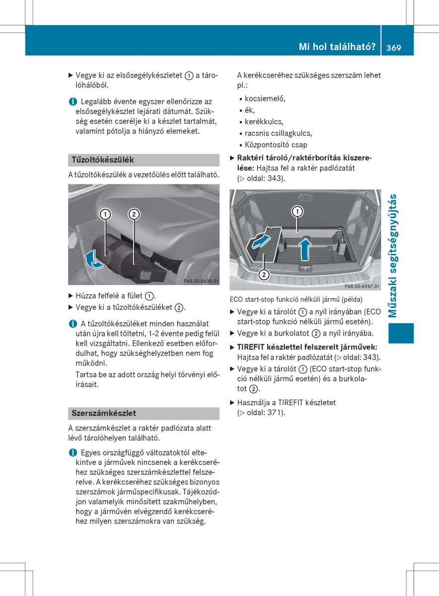 Mercedes Benz GLK Class X204 Kezelesi utmutato / page 371