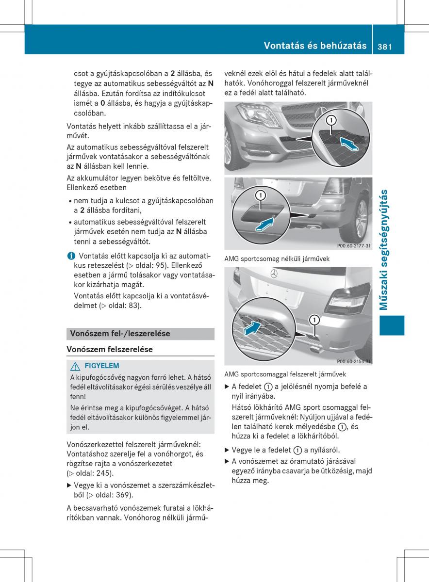 Mercedes Benz GLK Class X204 Kezelesi utmutato / page 383