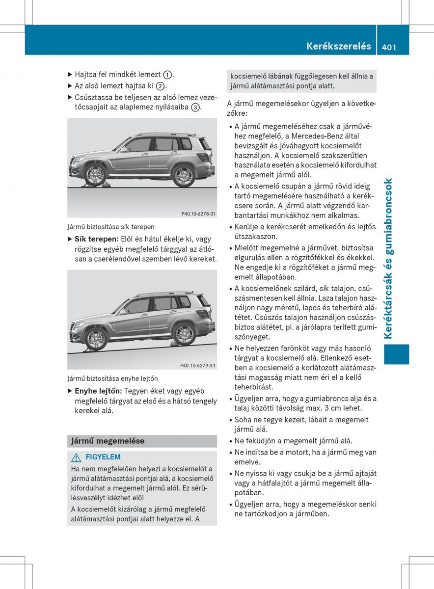 Mercedes Benz GLK Class X204 Kezelesi utmutato / page 403