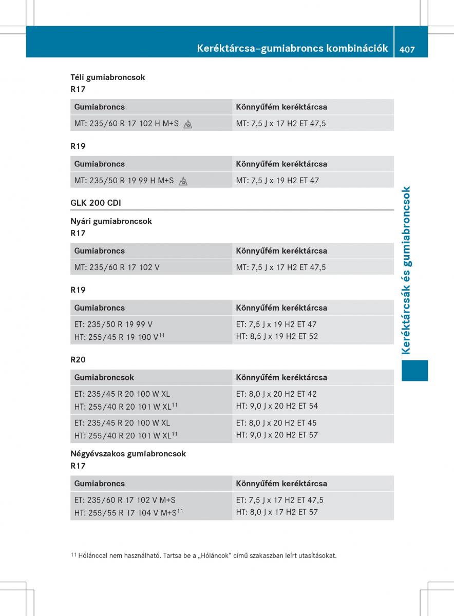 Mercedes Benz GLK Class X204 Kezelesi utmutato / page 409