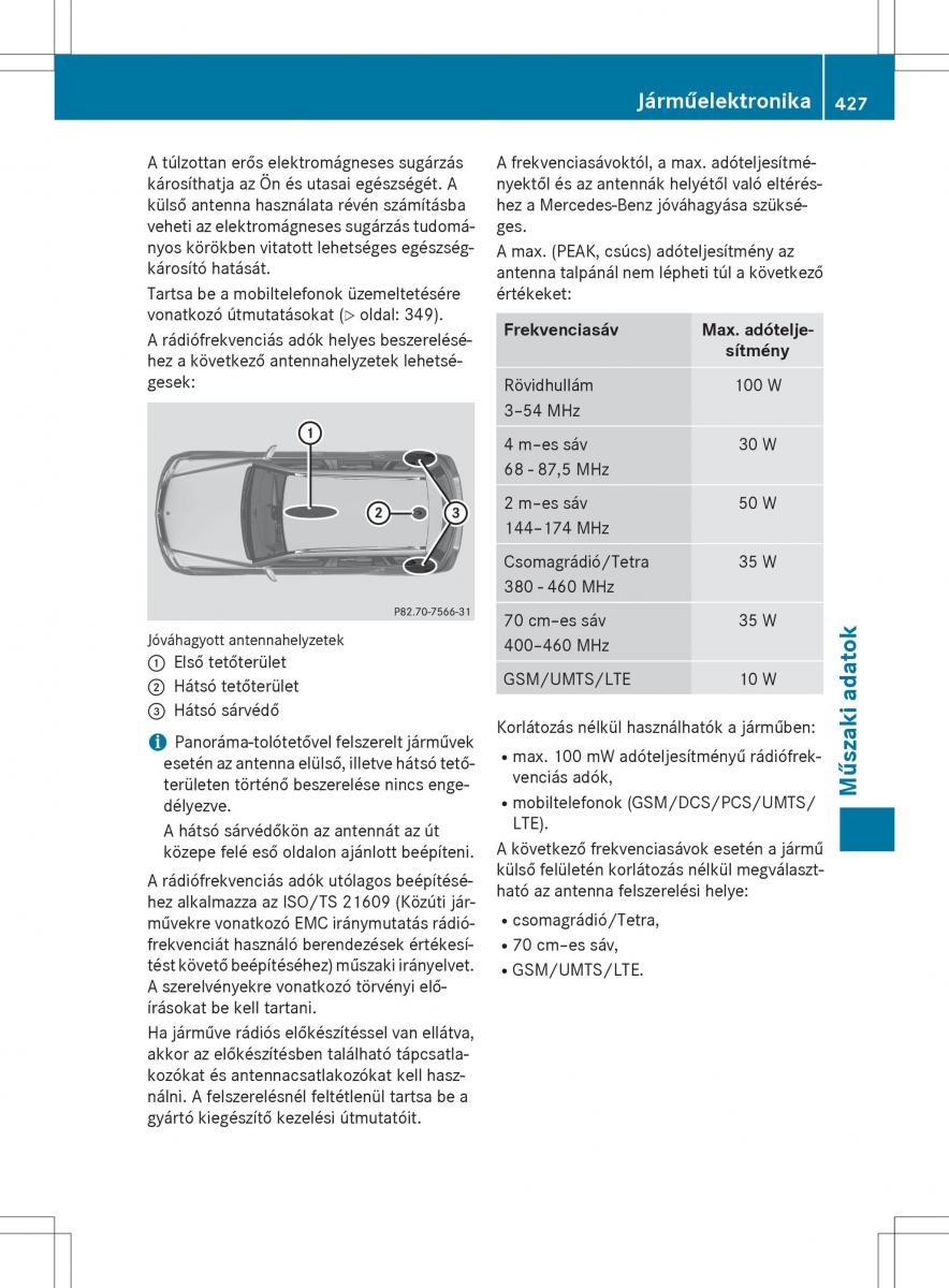 Mercedes Benz GLK Class X204 Kezelesi utmutato / page 429