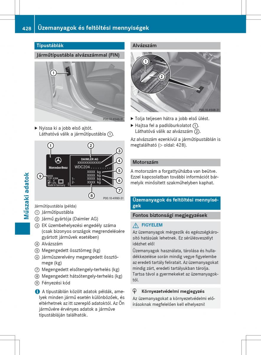 Mercedes Benz GLK Class X204 Kezelesi utmutato / page 430