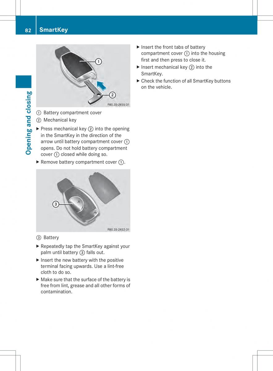 Mercedes Benz ML Class W166 owners manual / page 84