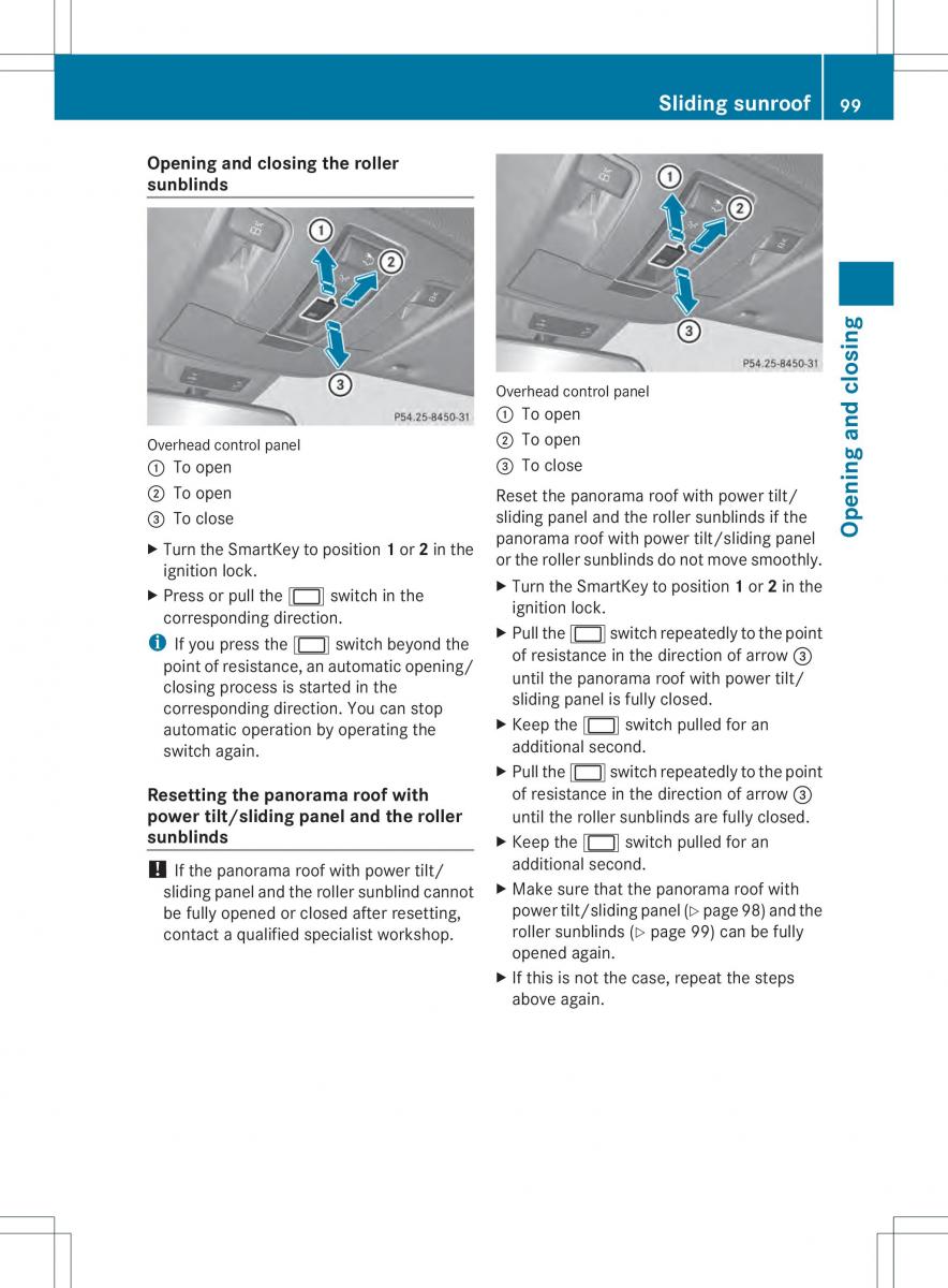 Mercedes Benz ML Class W166 owners manual / page 101