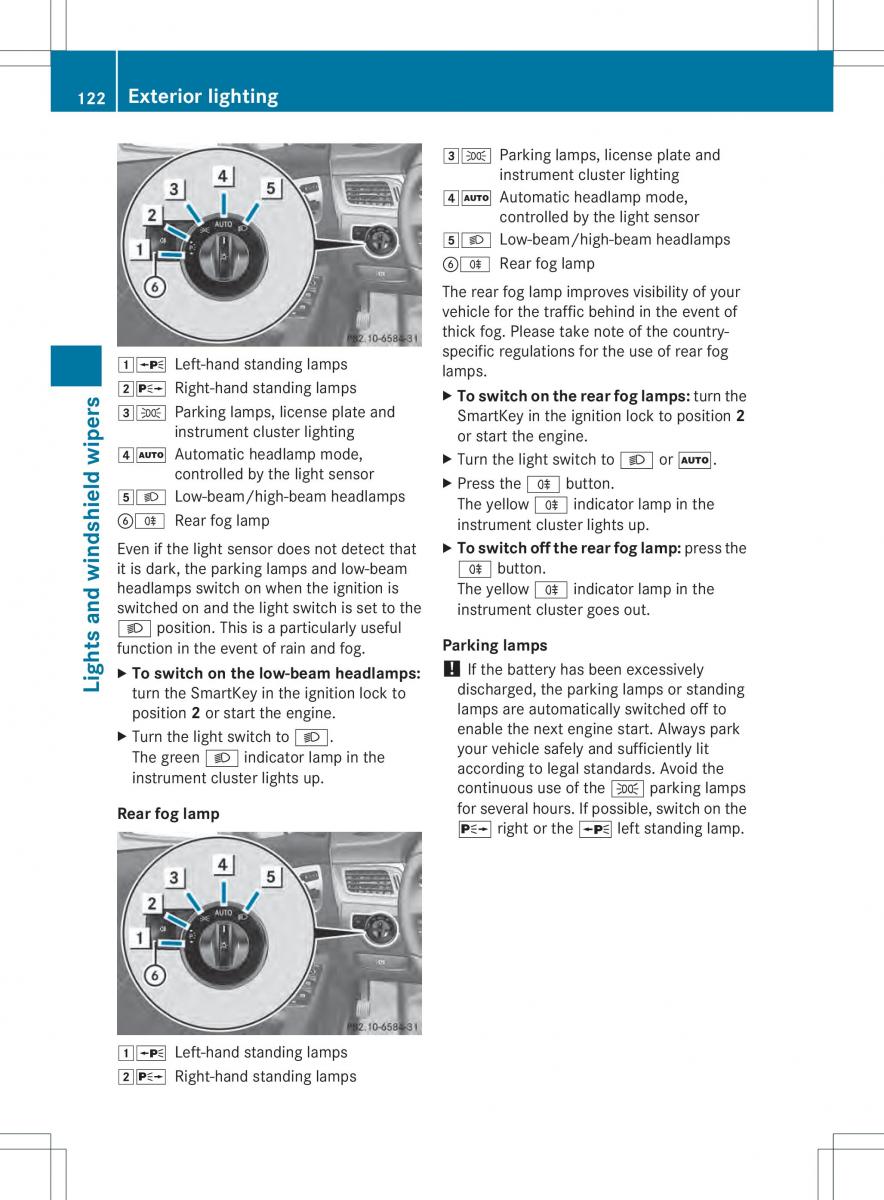 Mercedes Benz ML Class W166 owners manual / page 124