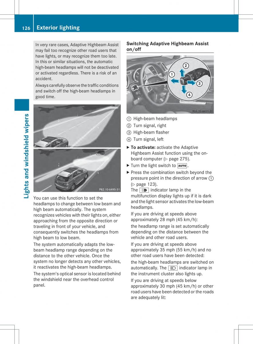 Mercedes Benz ML Class W166 owners manual / page 128