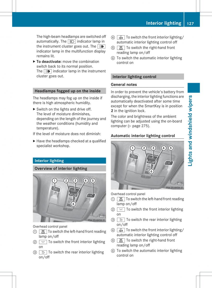 Mercedes Benz ML Class W166 owners manual / page 129