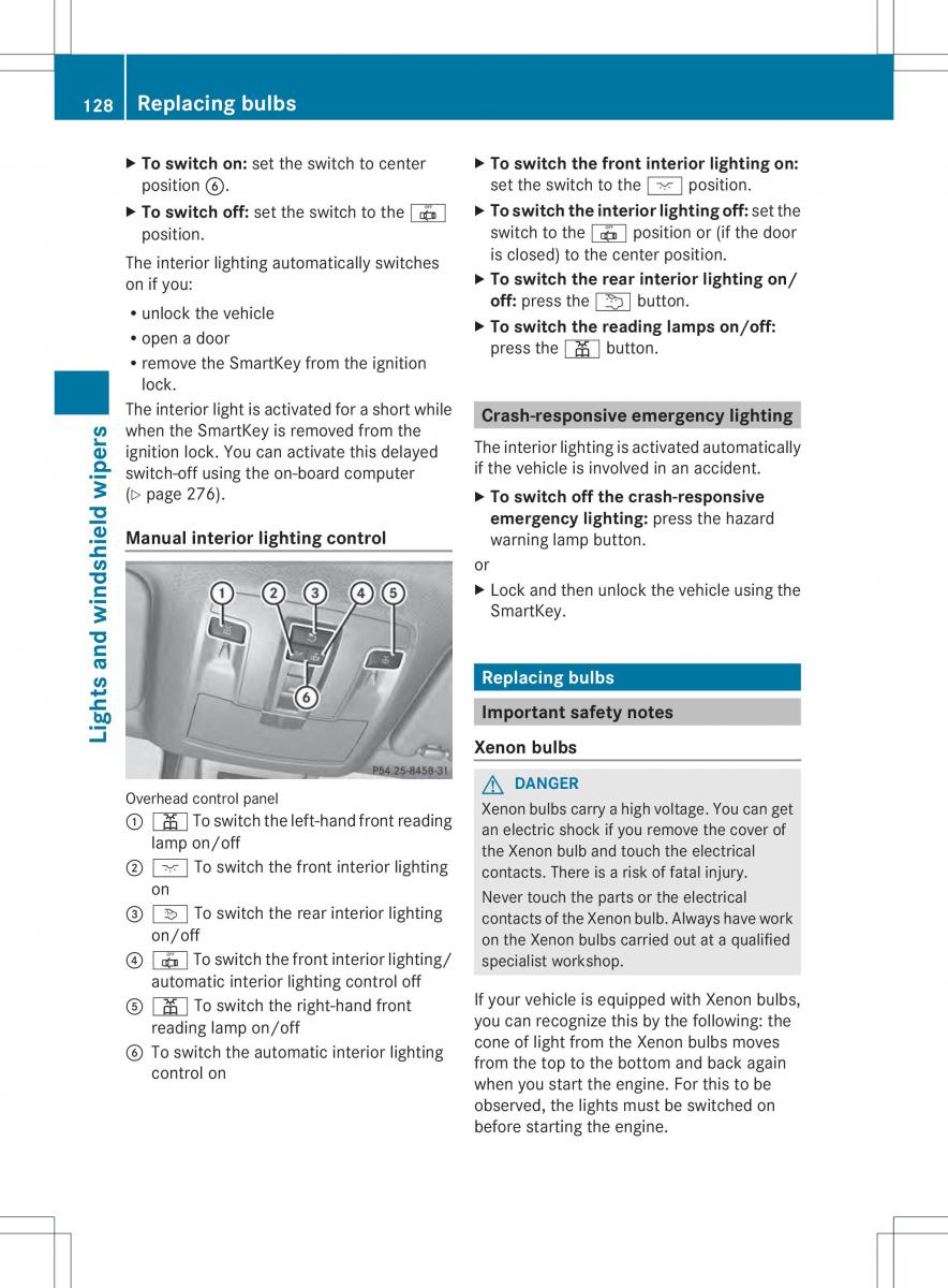 Mercedes Benz ML Class W166 owners manual / page 130