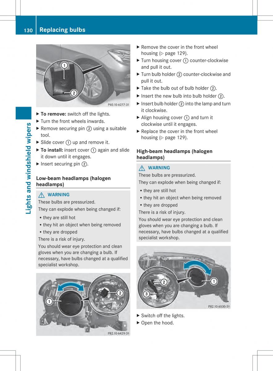 Mercedes Benz ML Class W166 owners manual / page 132