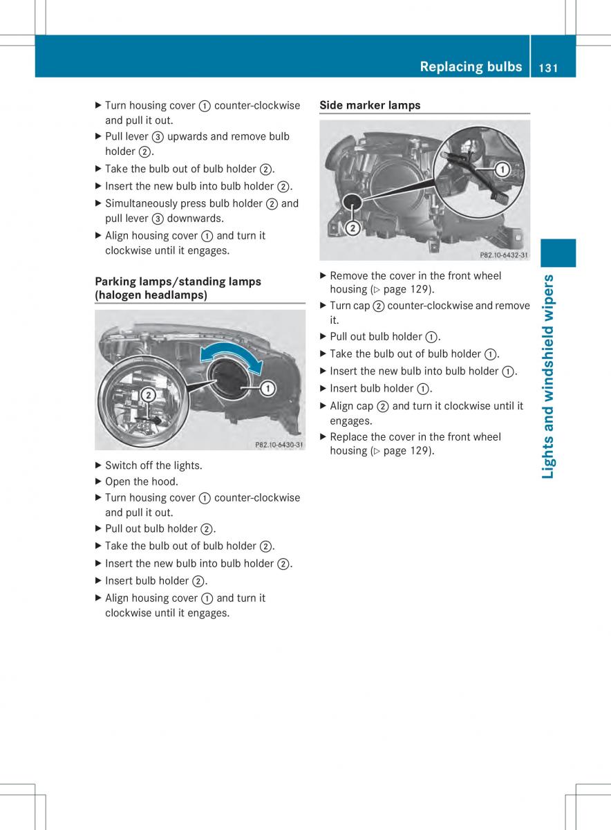 Mercedes Benz ML Class W166 owners manual / page 133