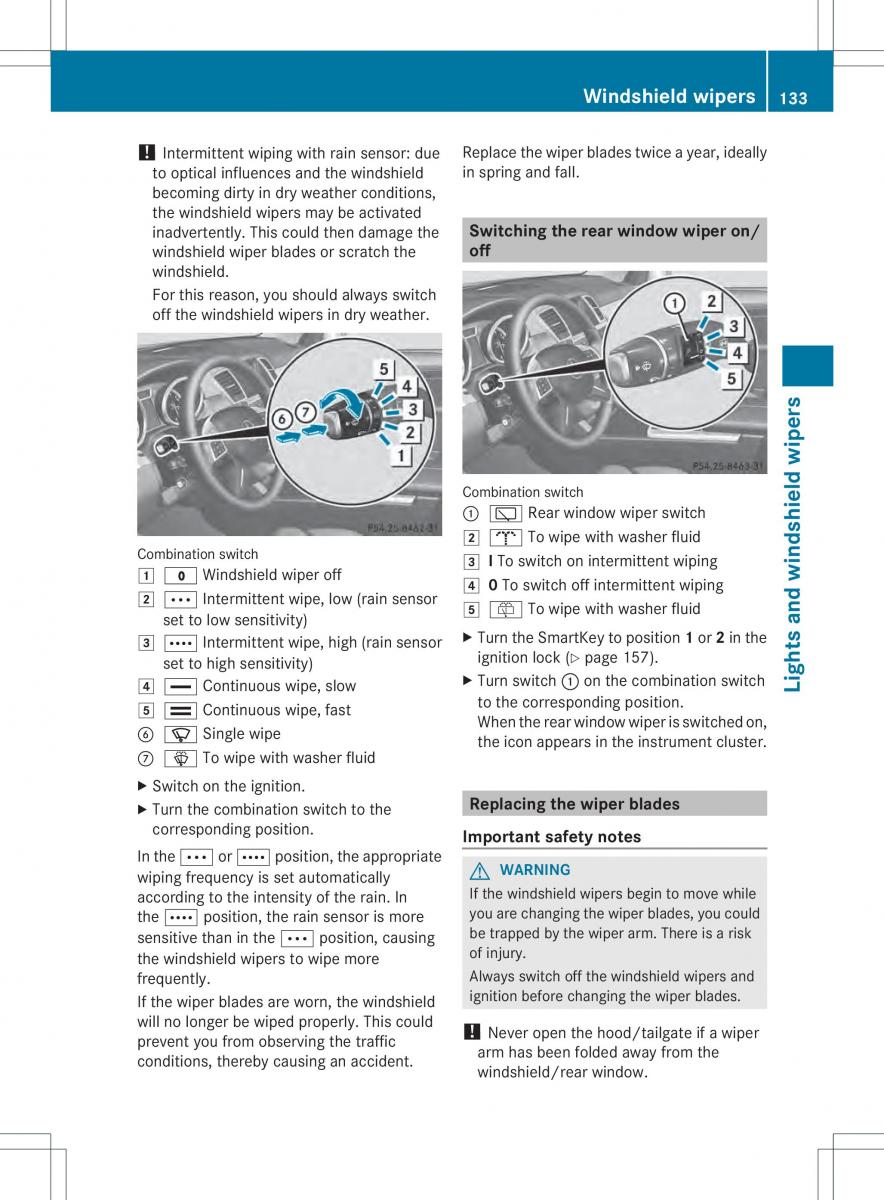 Mercedes Benz ML Class W166 owners manual / page 135