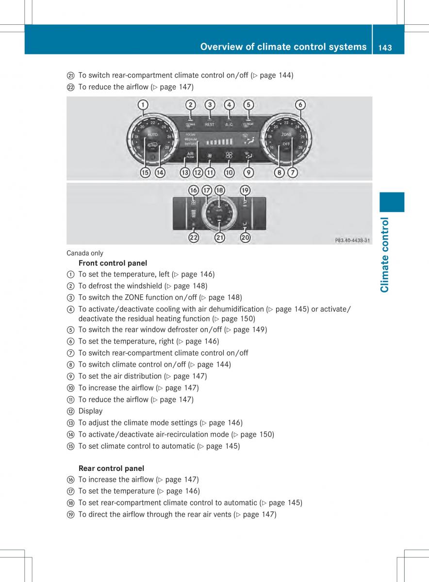 Mercedes Benz ML Class W166 owners manual / page 145