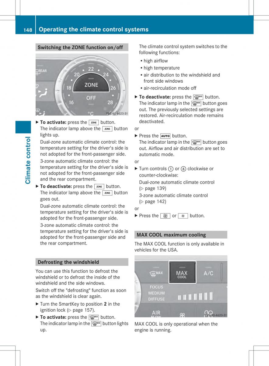 Mercedes Benz ML Class W166 owners manual / page 150