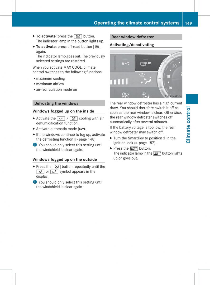 Mercedes Benz ML Class W166 owners manual / page 151