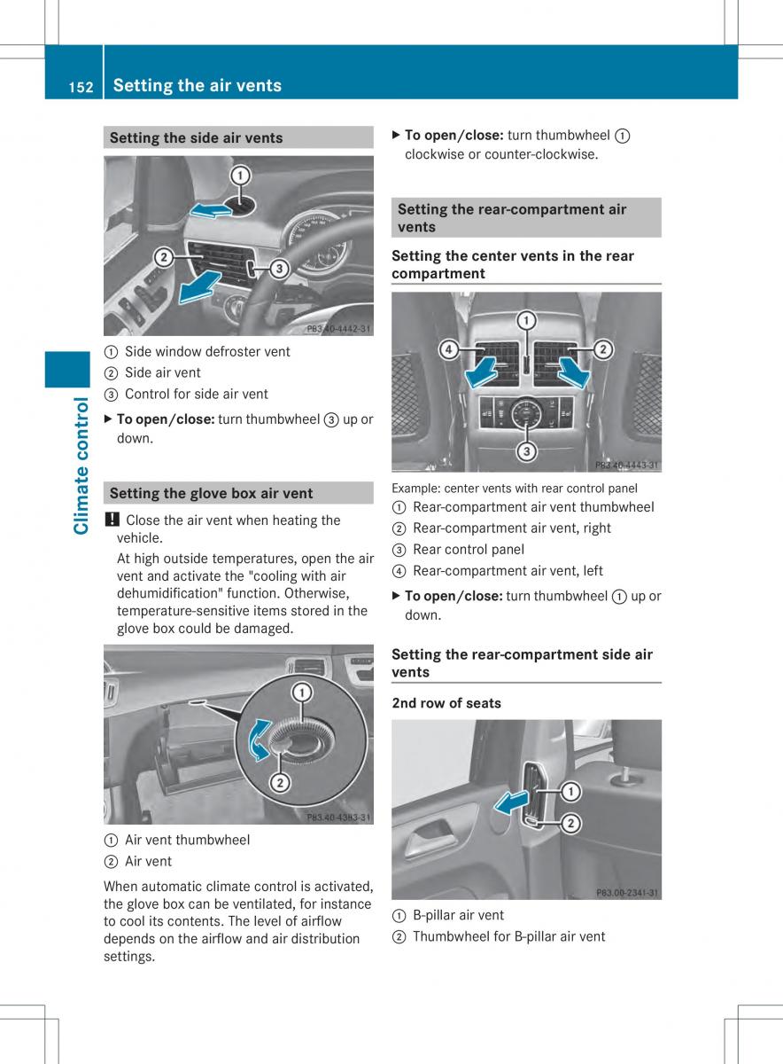 Mercedes Benz ML Class W166 owners manual / page 154