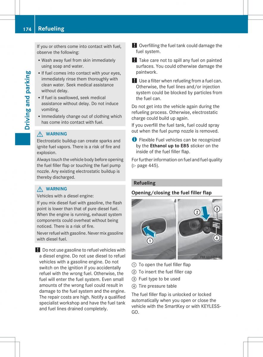 Mercedes Benz ML Class W166 owners manual / page 176