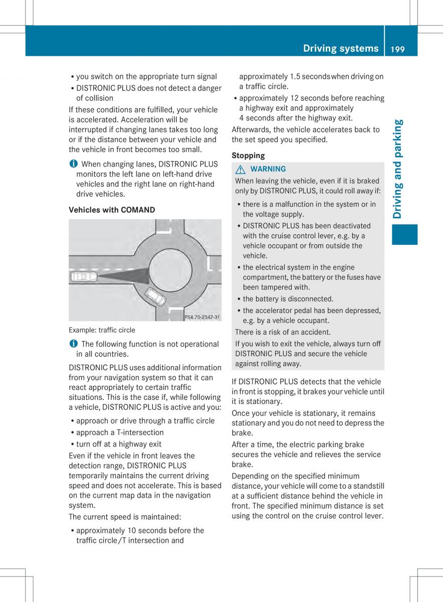 Mercedes Benz ML Class W166 owners manual / page 201