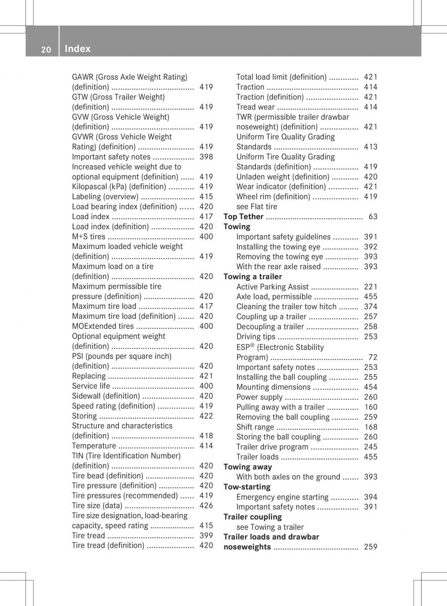 Mercedes Benz ML Class W166 owners manual / page 22