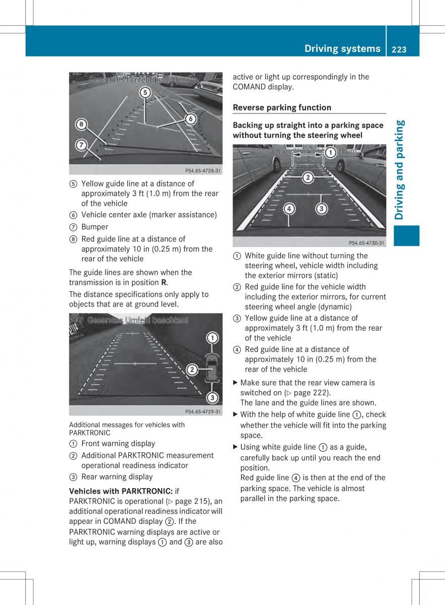 Mercedes Benz ML Class W166 owners manual / page 225